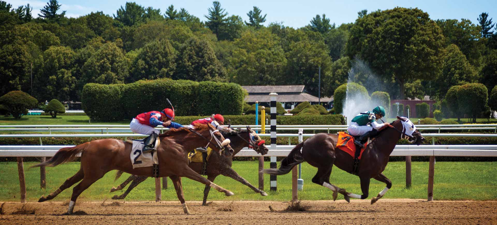 Horse racing at the Saratoga Race Course in Upstate New York