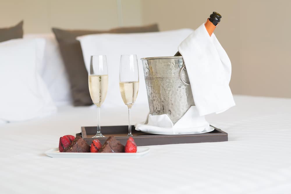 champagne and chocolate covered strawberries to enjoy during your romantic getaways in Pennsylvania