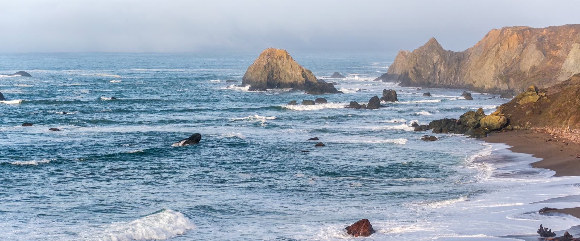 rocky view of the coast