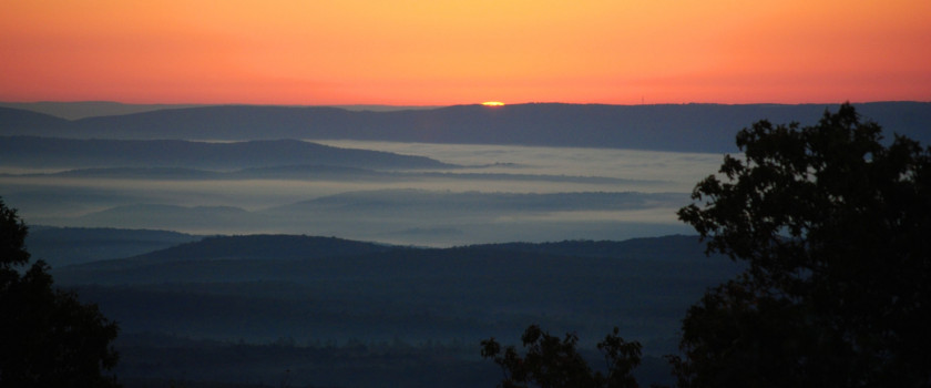 Sunrise in the Poconos Mountains