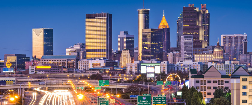 Atlanta, Georgia skyline at night